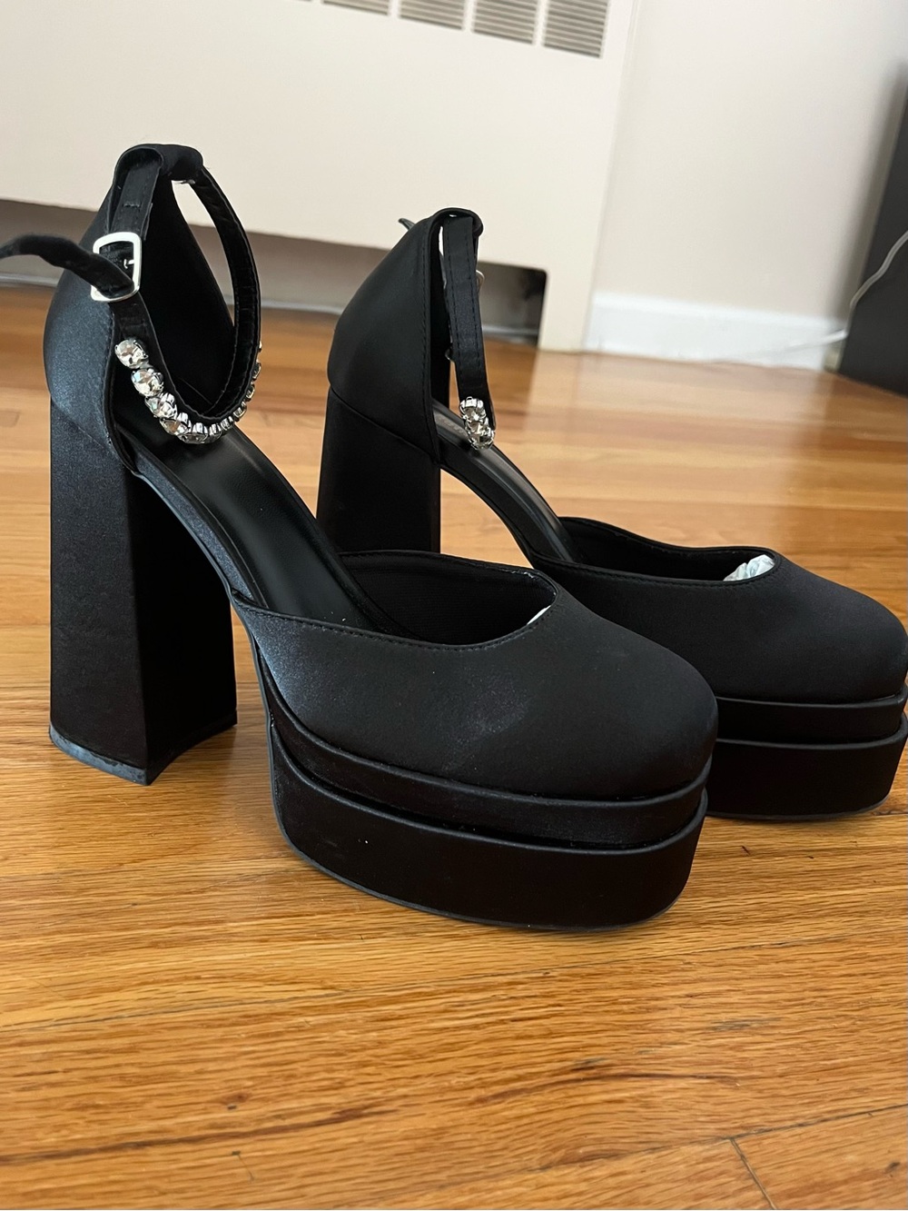 Women’s Black Platform Block Heels